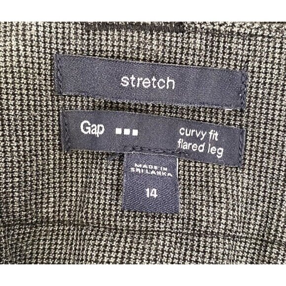 GAP Womens Black Stretch Curvy Fit Flare Leg Dress Pants Career‎ Casual Size 14 - Picture 4 of 6